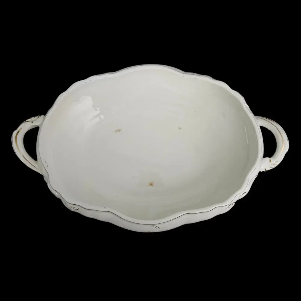 John Maddock & Sons Royal Vitreous England Antique Floral Covered Tureen
